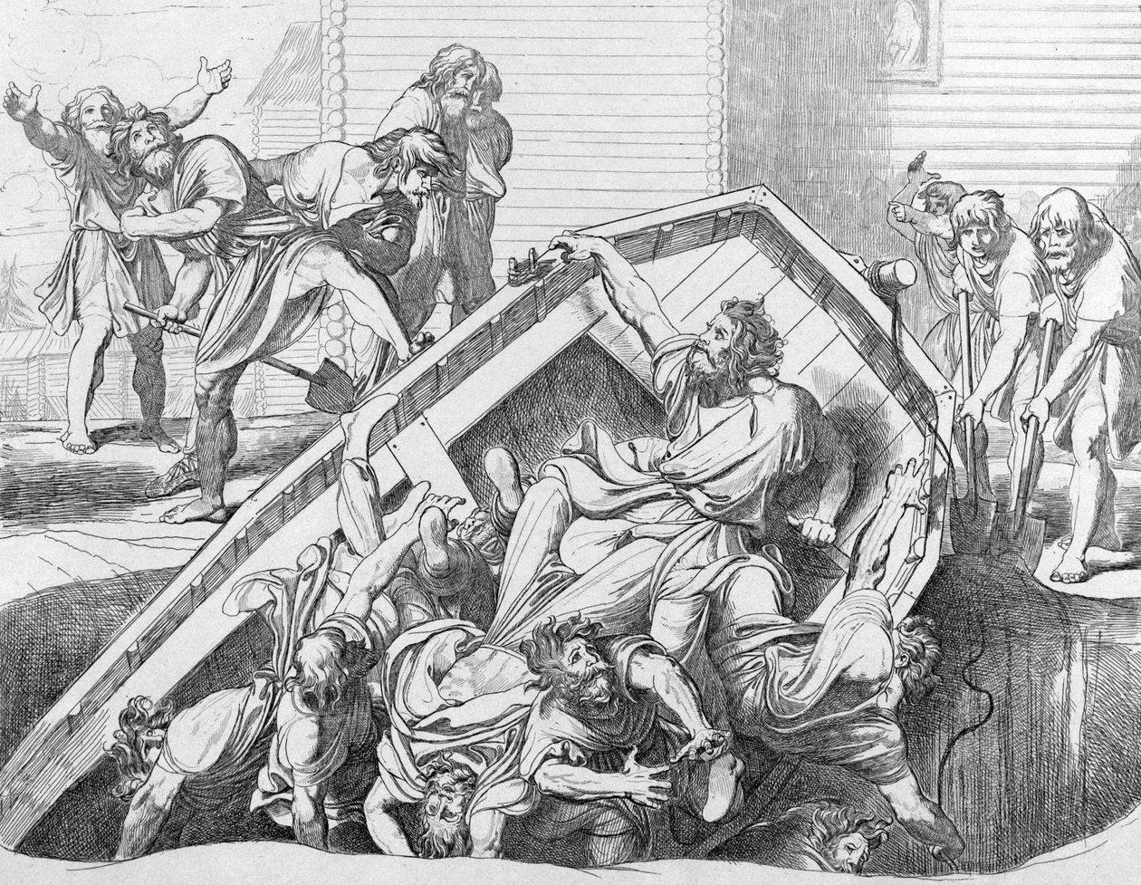 Olgas vingou os drevlianos, antes de 1839 de Fyodor Antonovich Bruni
