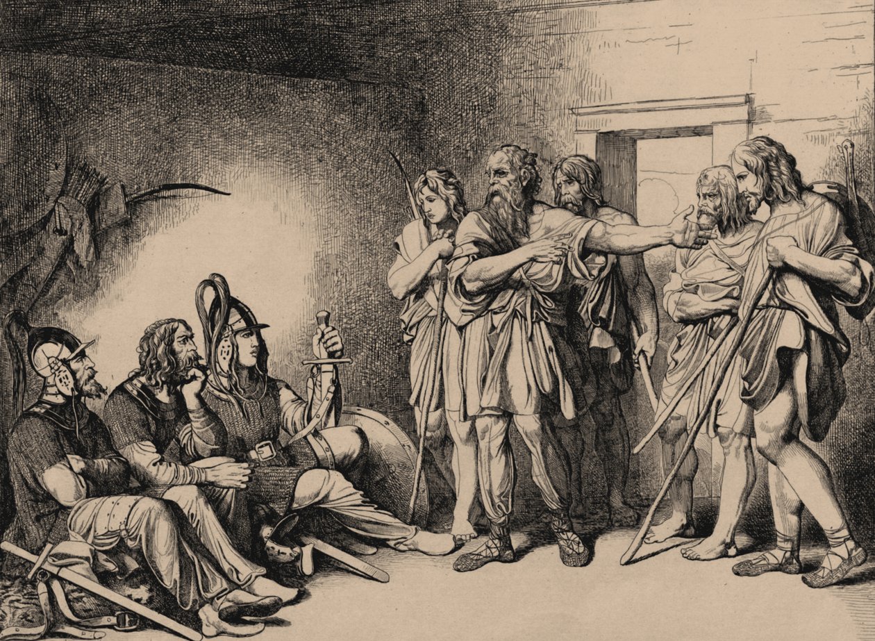 O convite dos varangianos, 1839 de Fyodor Antonovich Bruni