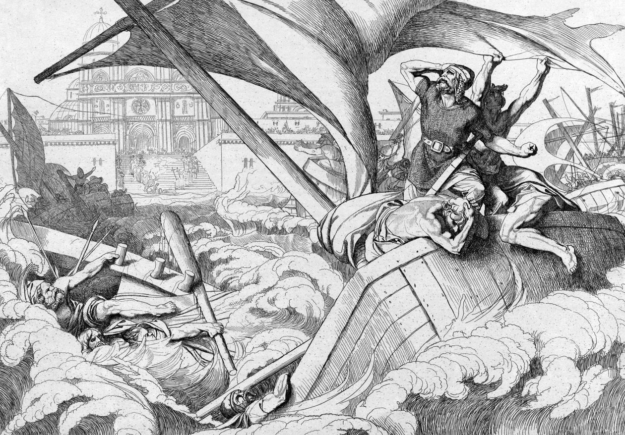 A destruição da frota russa em Constantinopla, antes de 1839 de Fyodor Antonovich Bruni