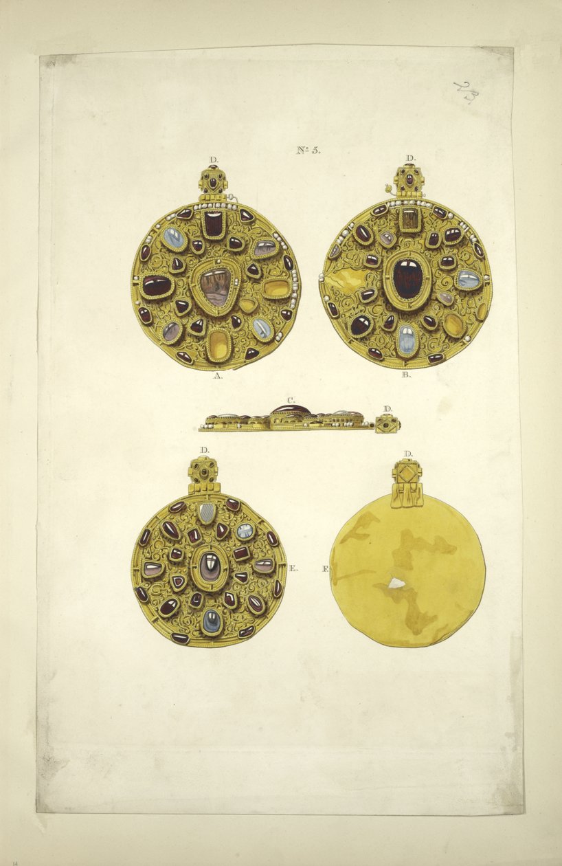 Jóias russas antes da invasão mongol. Das antiguidades do Estado russo, antes de 1853 de Fyodor Grigoryevich Solntsev
