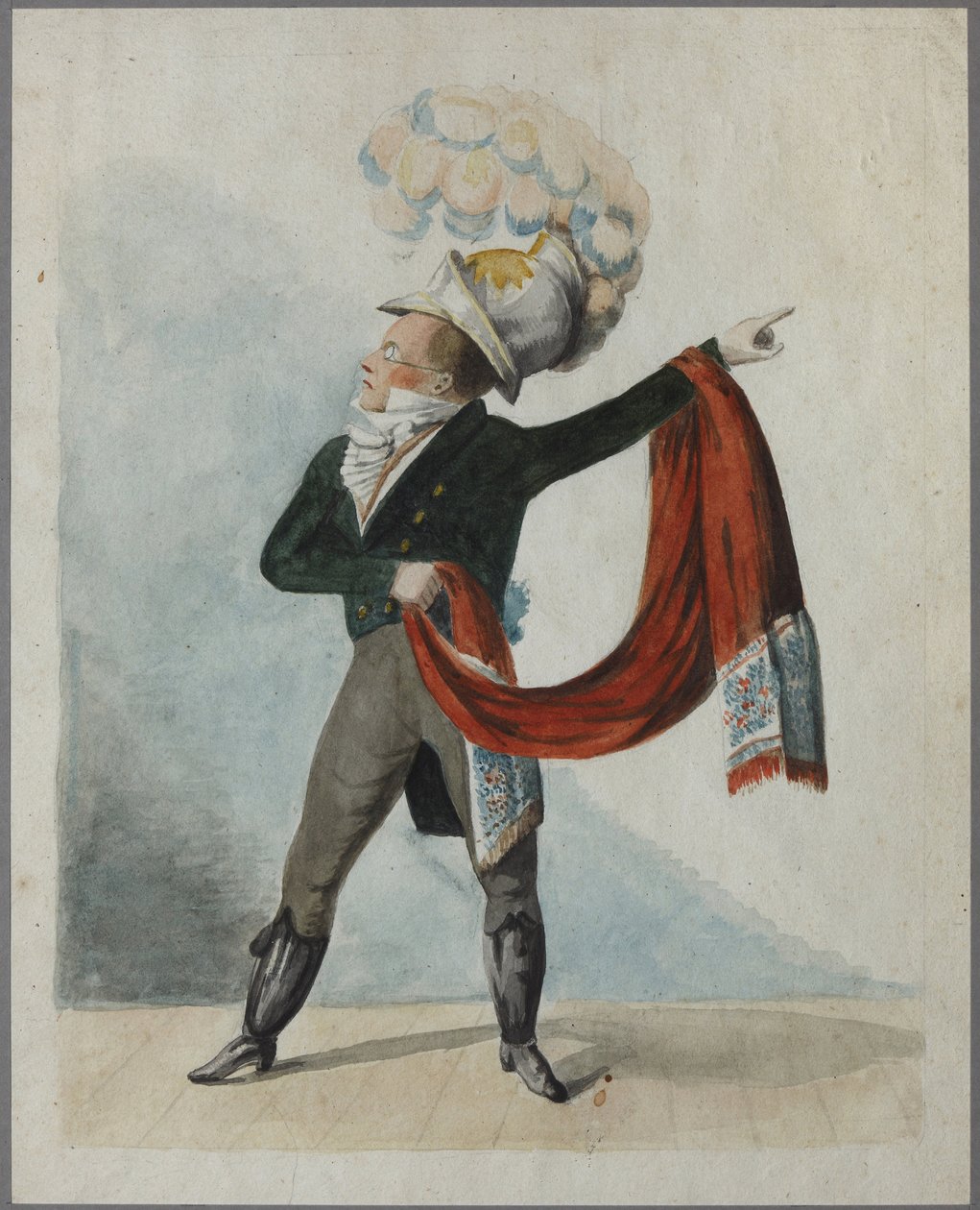 Fyodor Fyodorovich Kokoshkin (1773-1838) par Sotnikov, Fyodor Grigoryevich (activo no início do século XIX). Aguarela sobre papel, Primeiro quarto do século XIX, Museu Estatal de A.S. Pushkin, Moscovo de Fyodor Grigoryevich Sotnikov