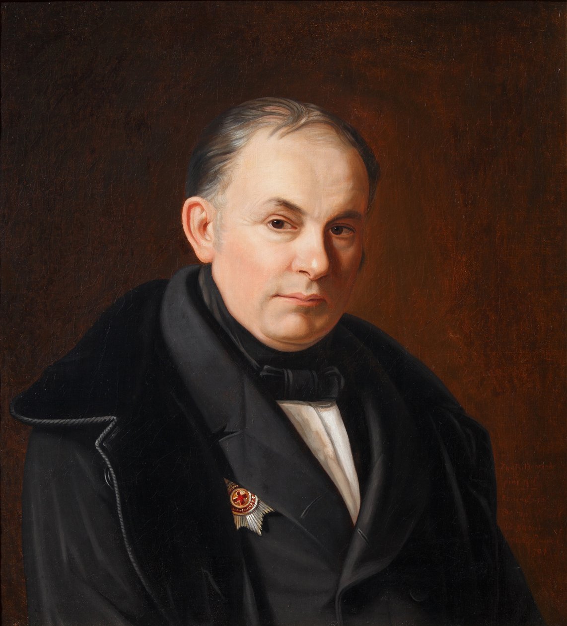 Retrato do poeta Vasily Zhukovsky 1783-1852, 1854 de Fyodor Ivanovich Igin