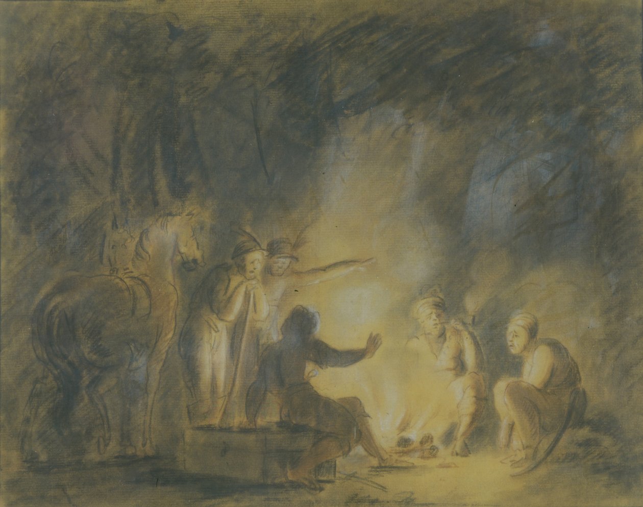 Na fogueira, 1806 de Fyodor Petrovich Tolstoy