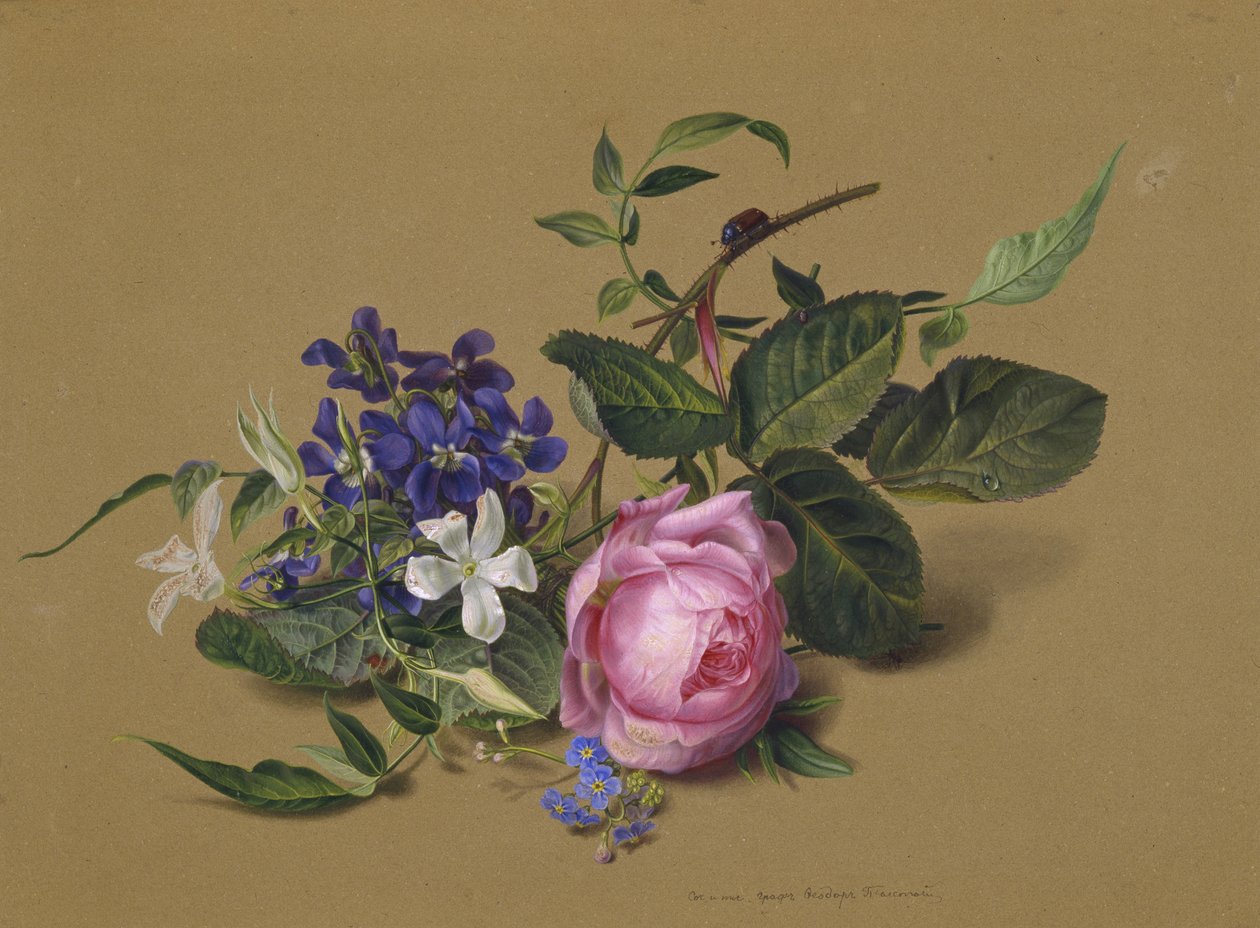 Besouro no ramo de rosa de Fyodor Petrovich Tolstoy