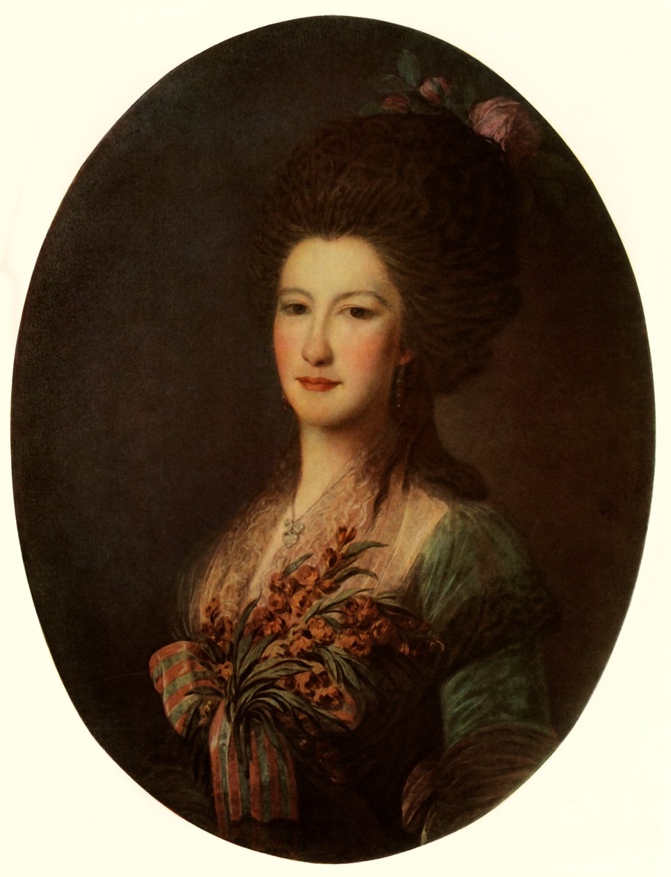 Retrato da condessa JV Santi, 1785, 1965. de Fyodor Rokotov