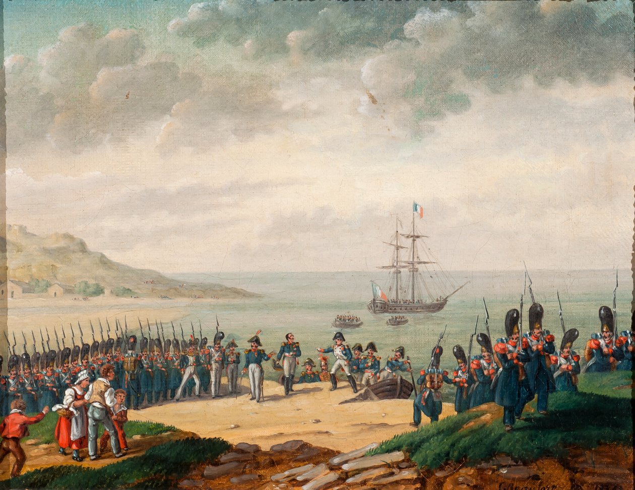 Napoleão desembarca em Cannes em 1815, 1835 de G. Beaufort