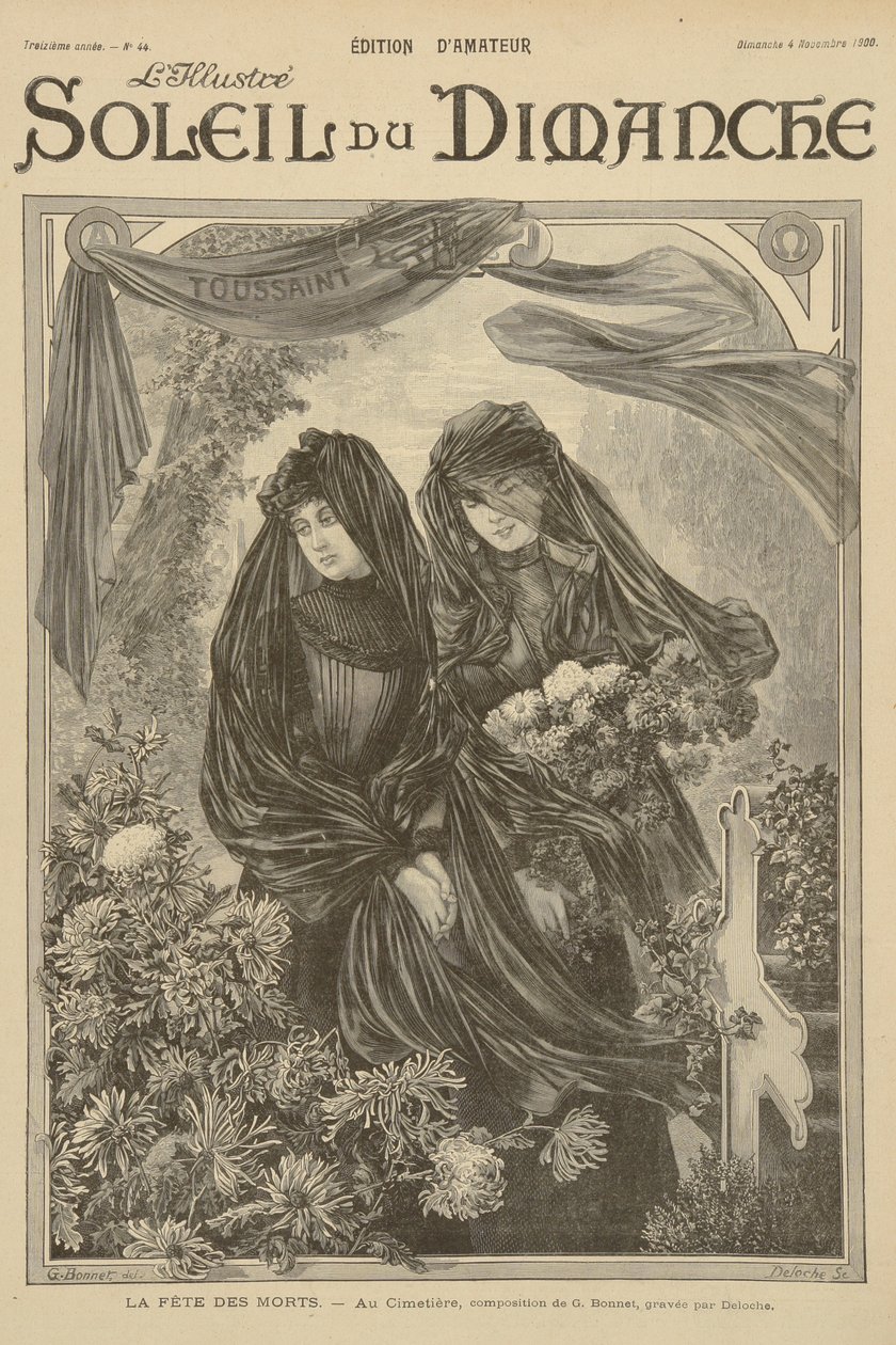 All Saints Day, da capa de Soleil du Dimanche, domingo 4 de novembro de 1900 de G. Bonnet