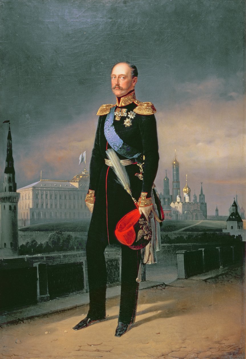 Retrato do Imperador Alexandre II (1818-1881), 1856 de G. Botmann