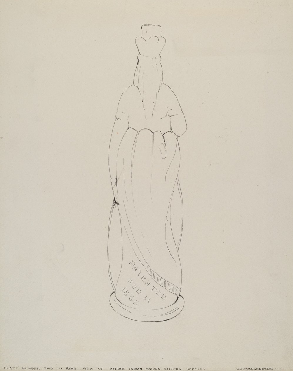 Garrafa de Bitters (Indiano) de G.A. Spangenberg