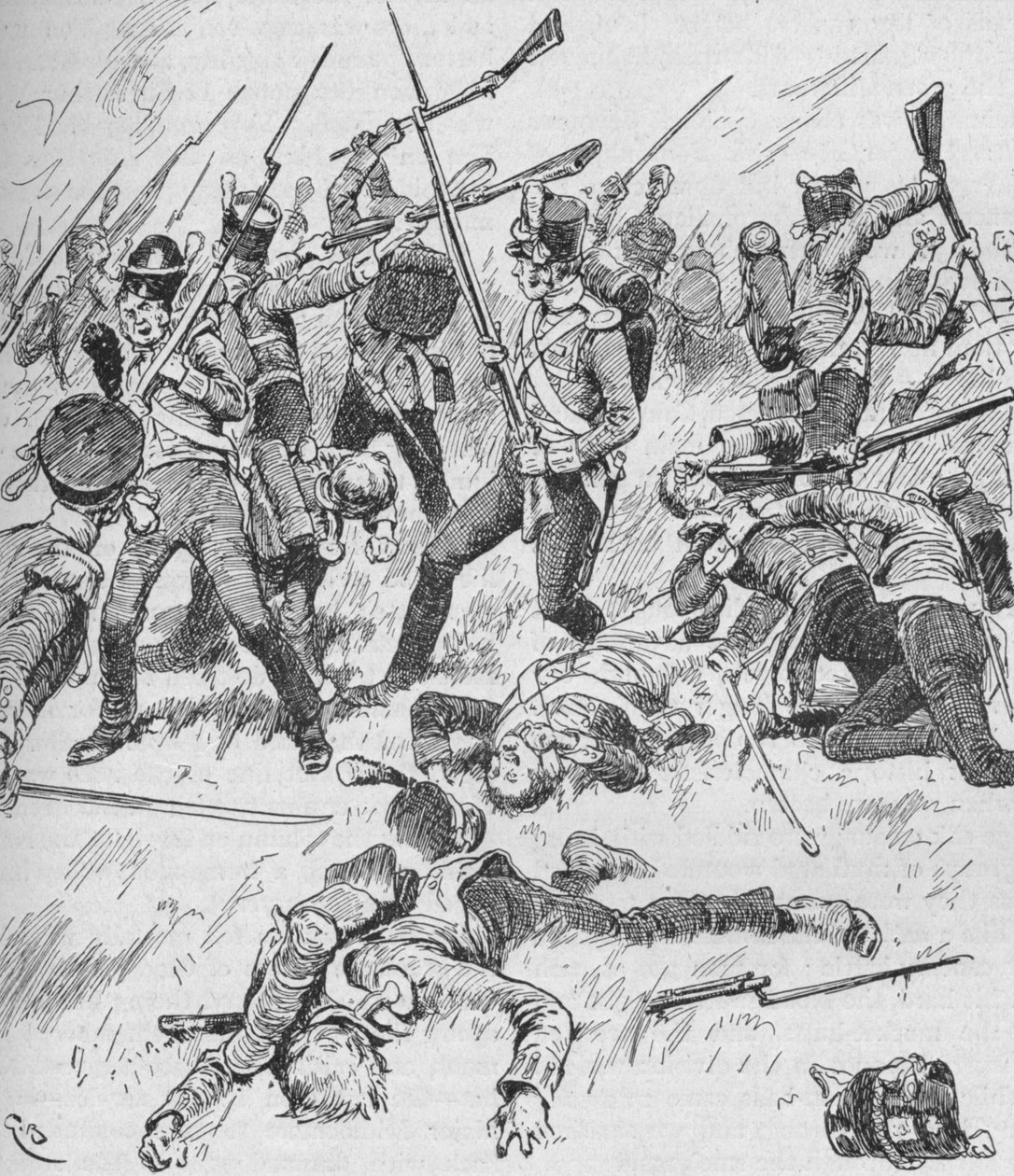 Toda a formação foi perdida, e cada homem lutou por si mesmo, 1902 de GB