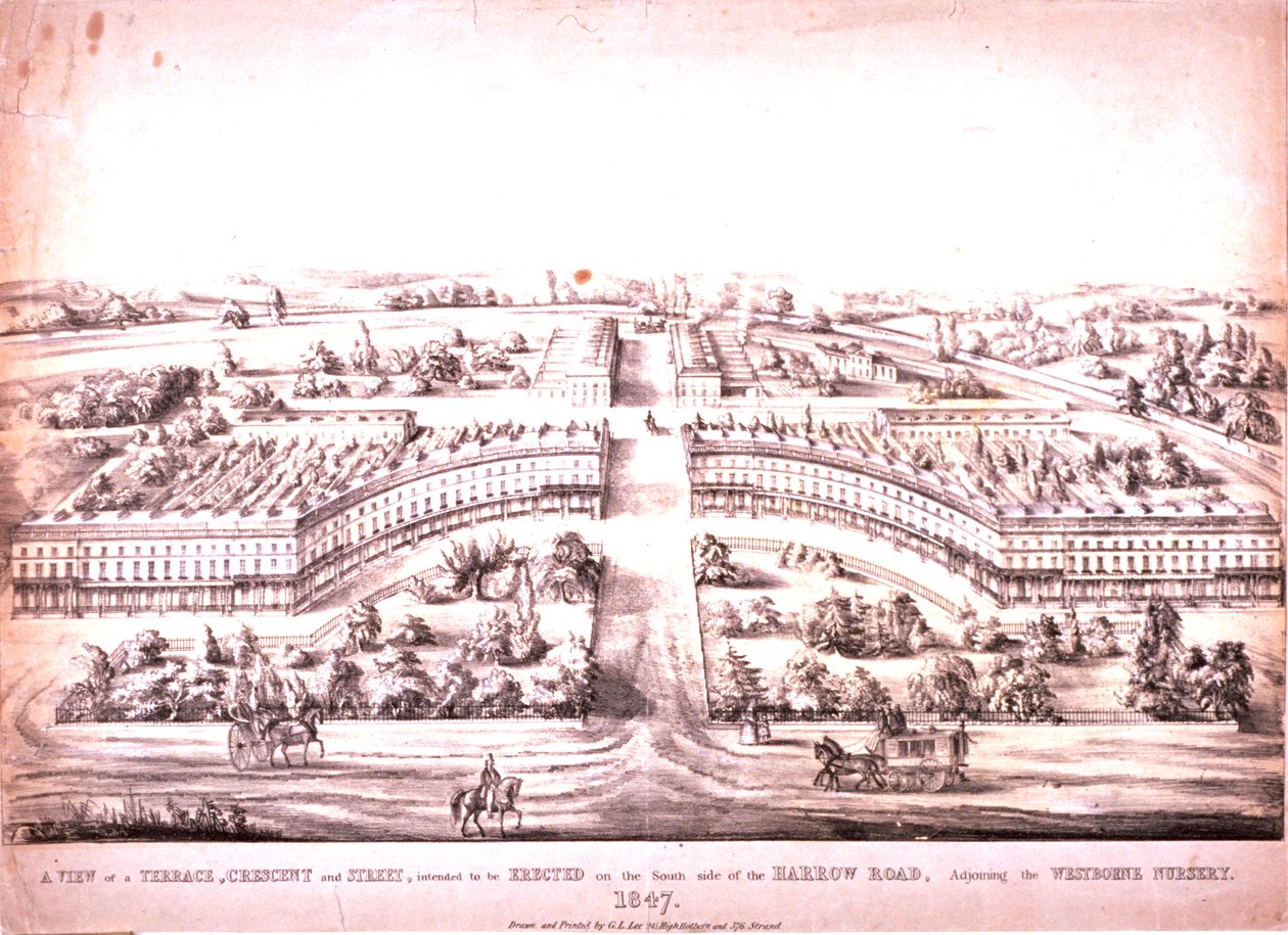 Harrow Road, Paddington, 1847 de G.L. Lee