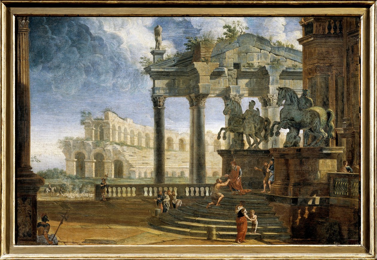 Palácio Campidoglio, pintura de G.P. (workshop of) Pannini or Panini
