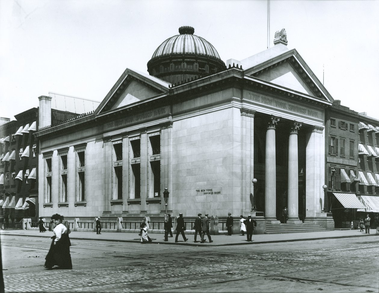 New York Savings Bank (foto de prata de gelatina) de G.P. Hall und Sohn