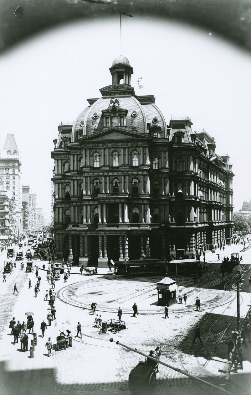 Old Post Office, Broadway e Park Row, em Nova York, c.1900 de G.P. Hall und Sohn