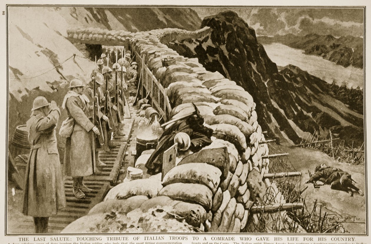 The Last Salute: Tocando o tributo das tropas italianas a um camarada que deu sua vida por seu país, 1914-19 de G.S. Amato