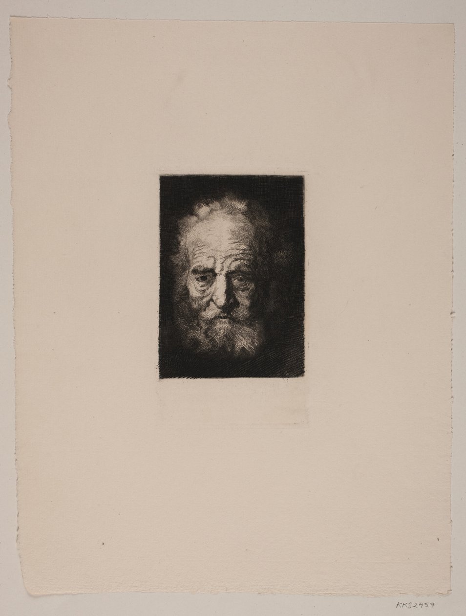 A cabeça do velho. Estudo após Rembrandt de G.V. Blom