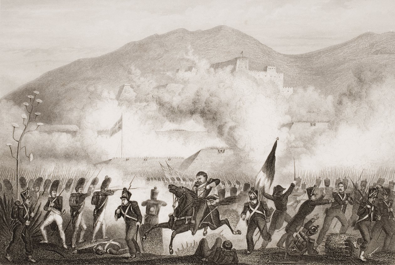 Torres Vedras, 1810, ilustração de "Batalhas da Inglaterra por Mar e Terra" por Tenente. Coronel Williams de G.W. Terry