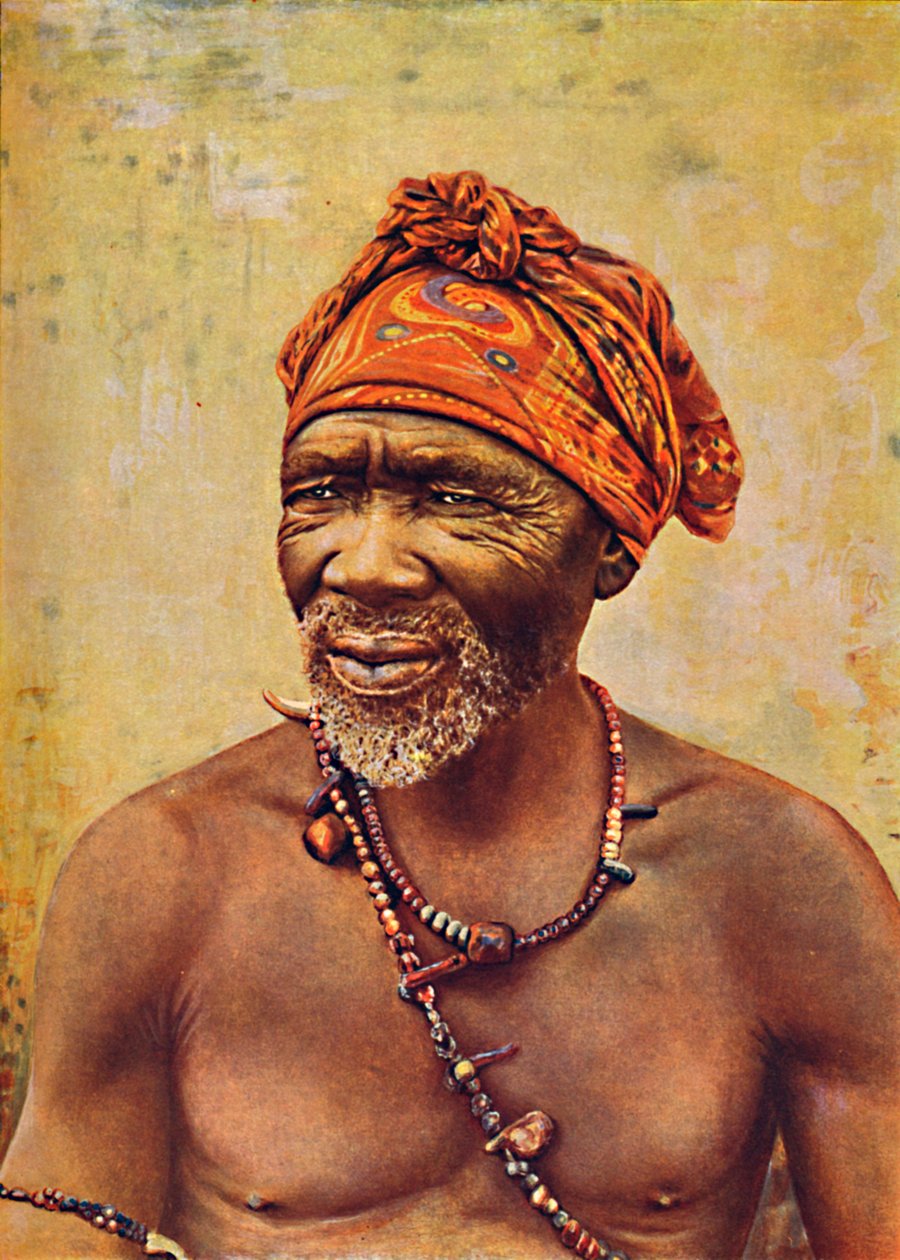 Um curandeiro sul-africano, 1912 de GW Wilson