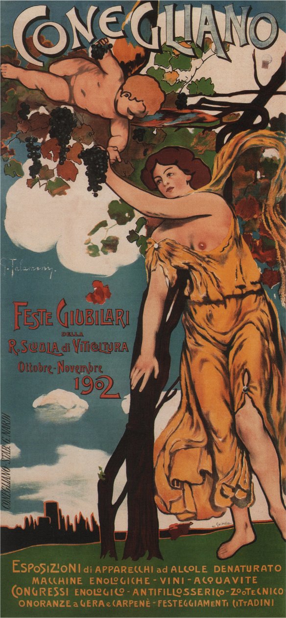 Conegliano - Celebrações do Jubileu da Real Escola de Viticultura, 1902 de G. Del Colle and G. Talamini
