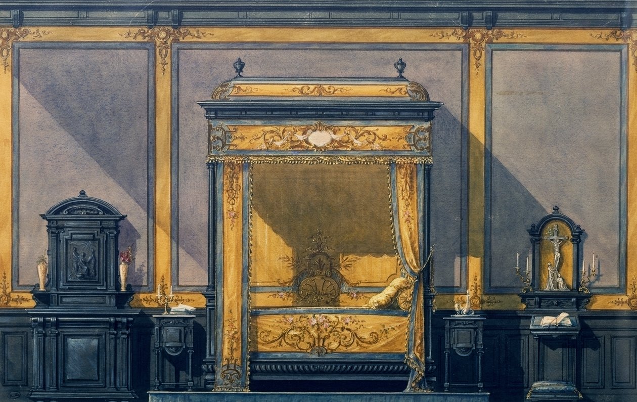 Design de quarto em estilo renascentista de G. Felix Lenoir