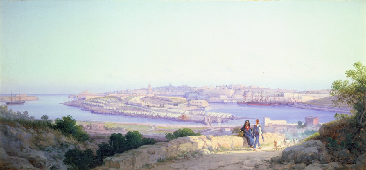 O acampamento de infantaria em Lazaretto, Malta de G. Gianni
