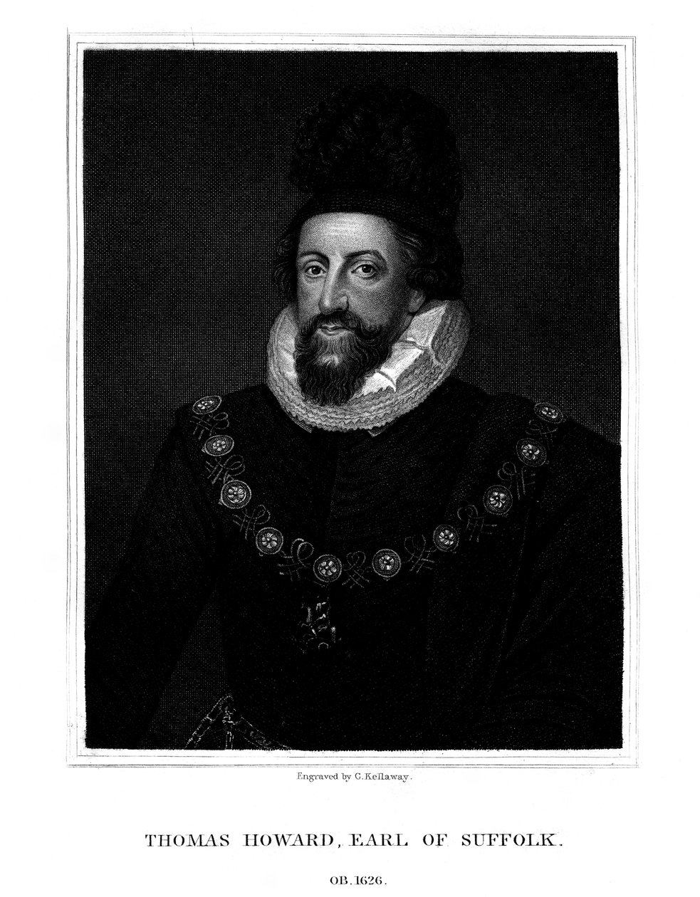 Almirante Thomas Howard, 1º Conde de Suffolk, 1825. de G. Kellaway
