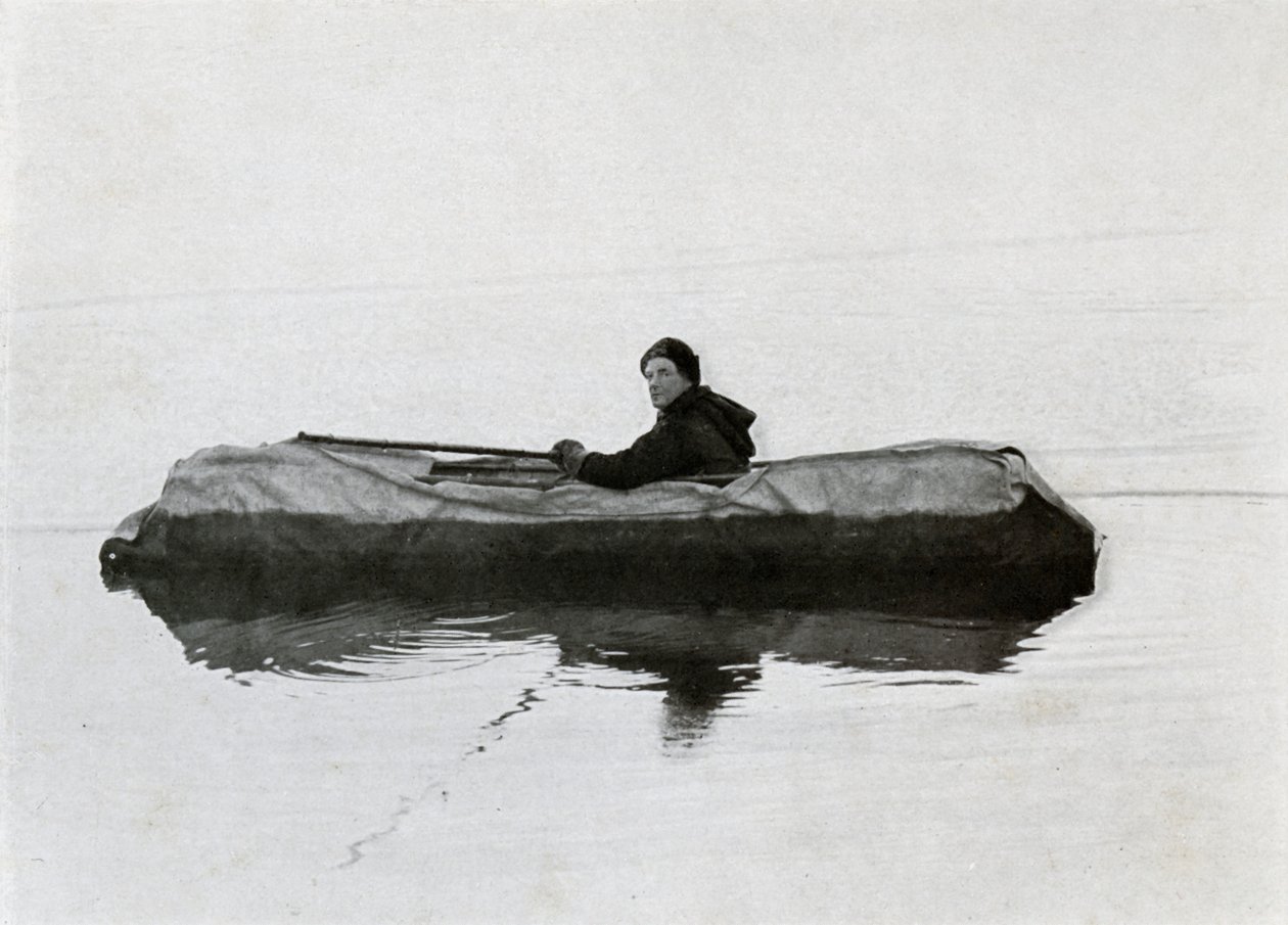 Campbell à tona em um caiaque, 1911, 1913 de G. Murray Levick