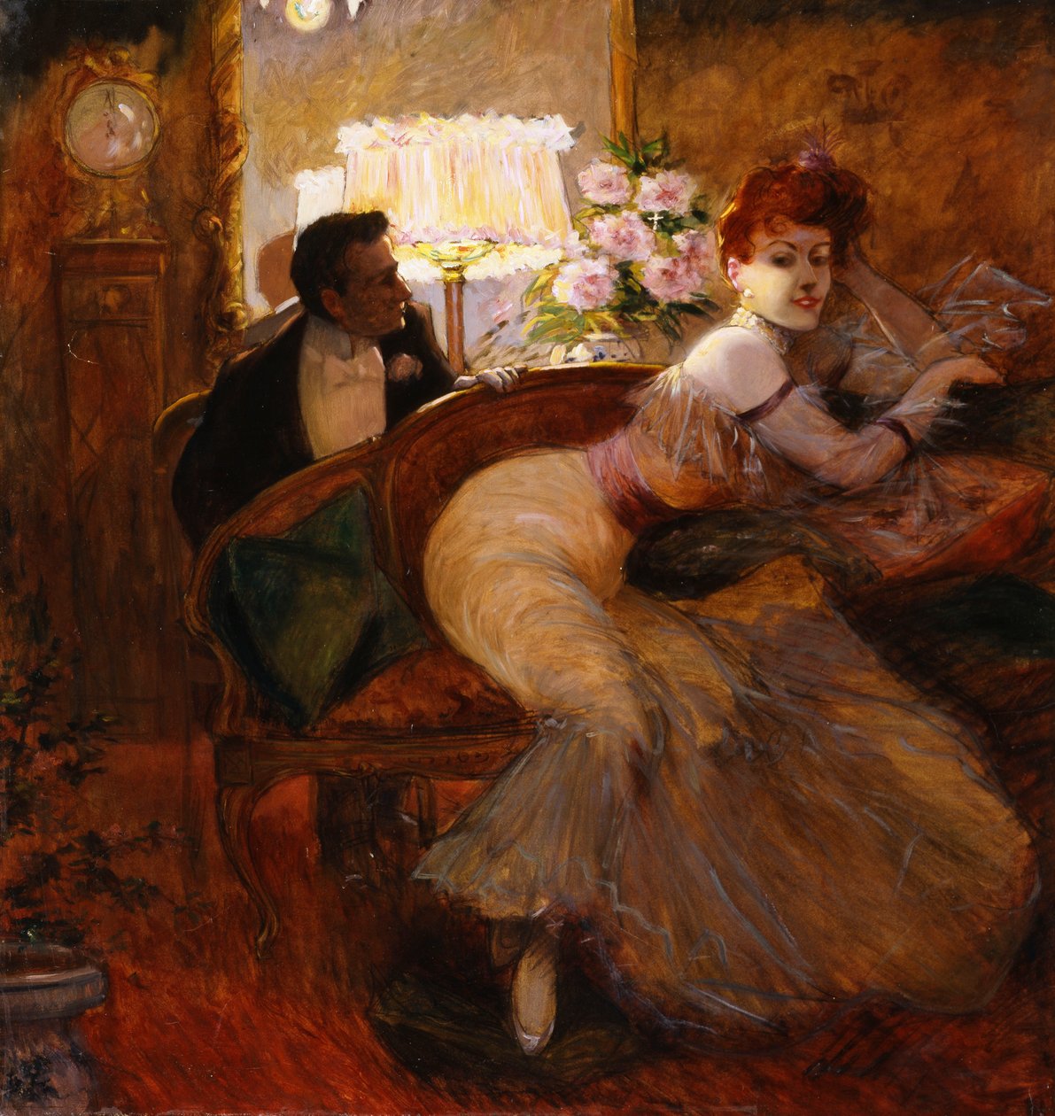 Antes da Bola (óleo sobre papel depositado sobre tela) de G. Payen