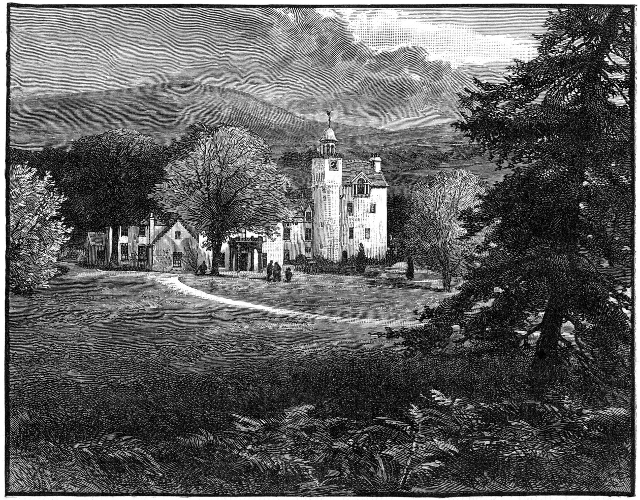 Castelo de Abergeldie, Aberdeenshire, Escócia, 1900 de G. W. Wilson and Company