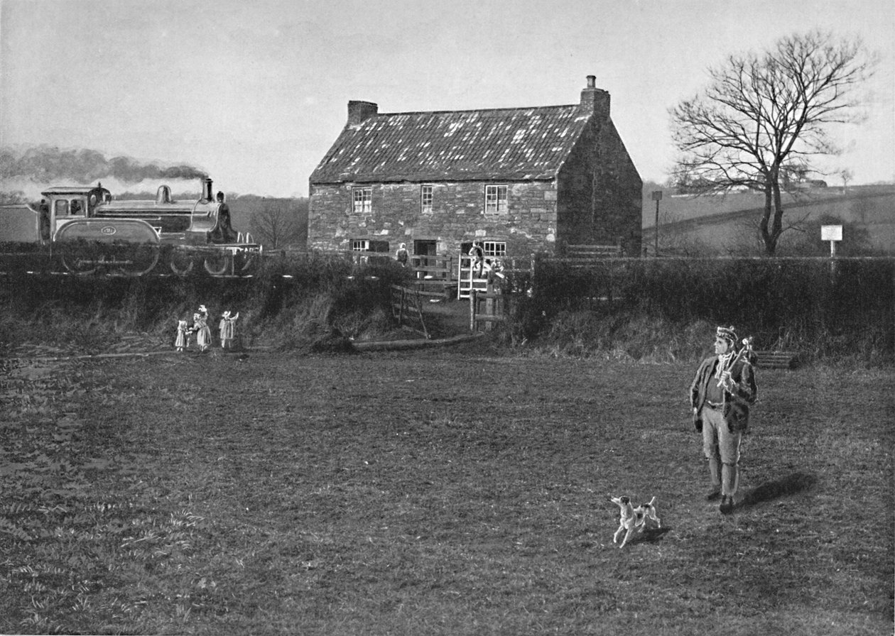 Local de nascimento de George Stephensons, Wylam, c1896 de G. W. Wilson and Company