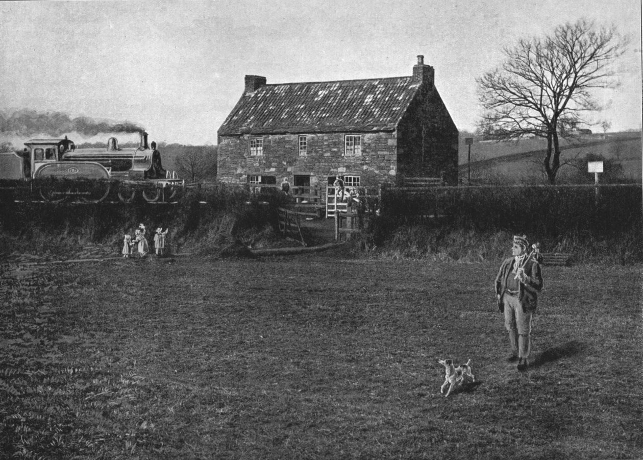 Local de nascimento de George Stephensons, Wylam, c1900 de G. W. Wilson and Company