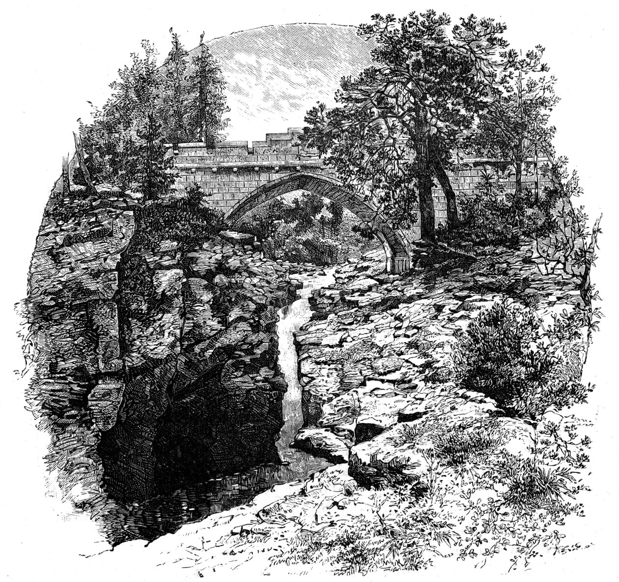 O Linn de Dee, Aberdeenshire, Escócia, 1900. de G. W. Wilson and Company