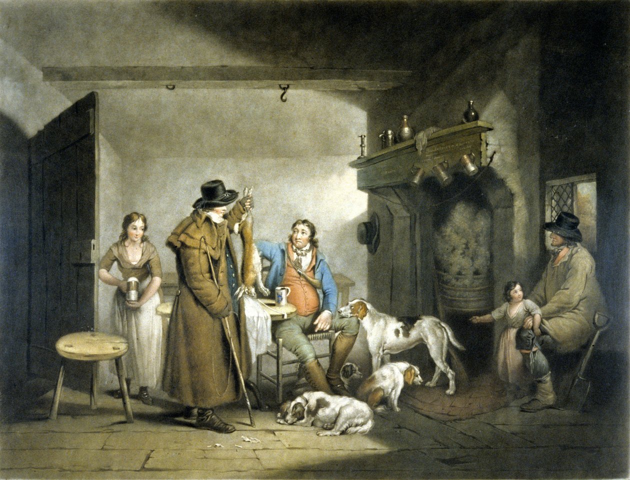 Inside a Country Alehouse, gravado por William Ward de G. and Ward J. Morland