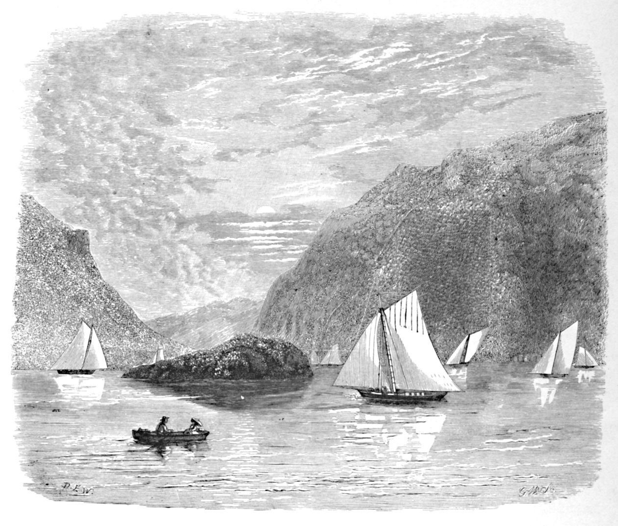 Entrada para as montanhas perto de Newburgh, 1883 de G. Wyand