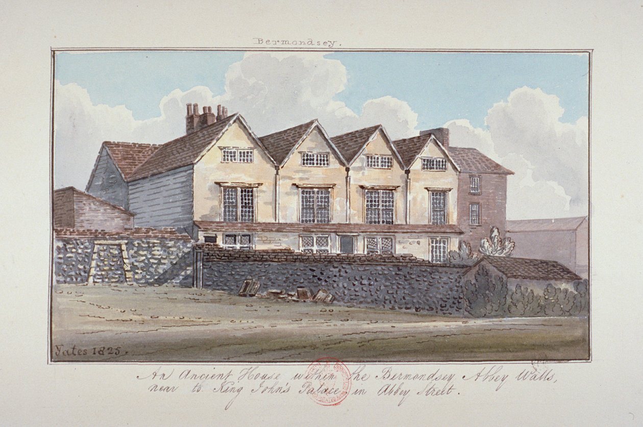 Abadia de São Salvador, Bermondsey, Londres, 1825 de G Yates