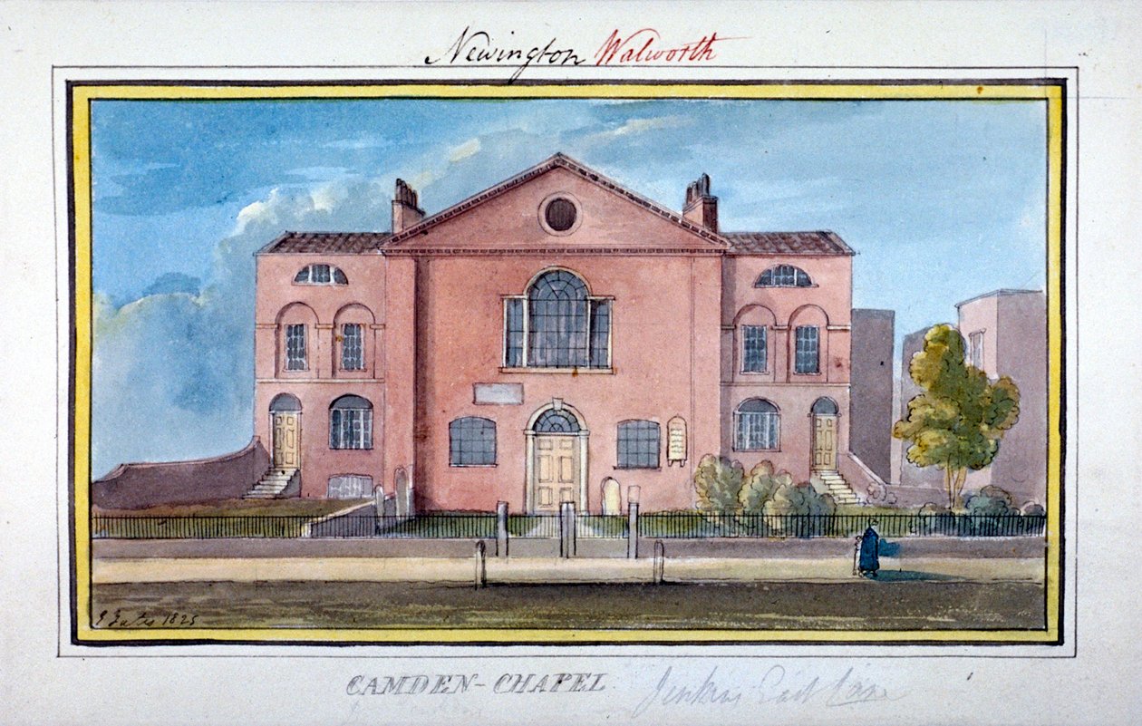 Capela de Camden, East Lane, Southwark, Londres, 1825 de G Yates