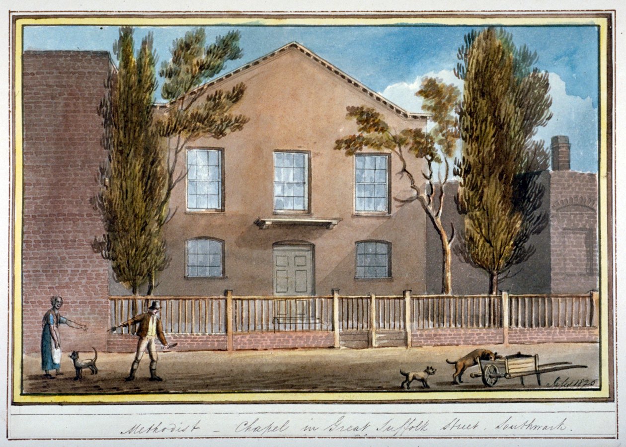 Capela Metodista, Great Suffolk Street, Southwark, Londres, 1825 de G Yates