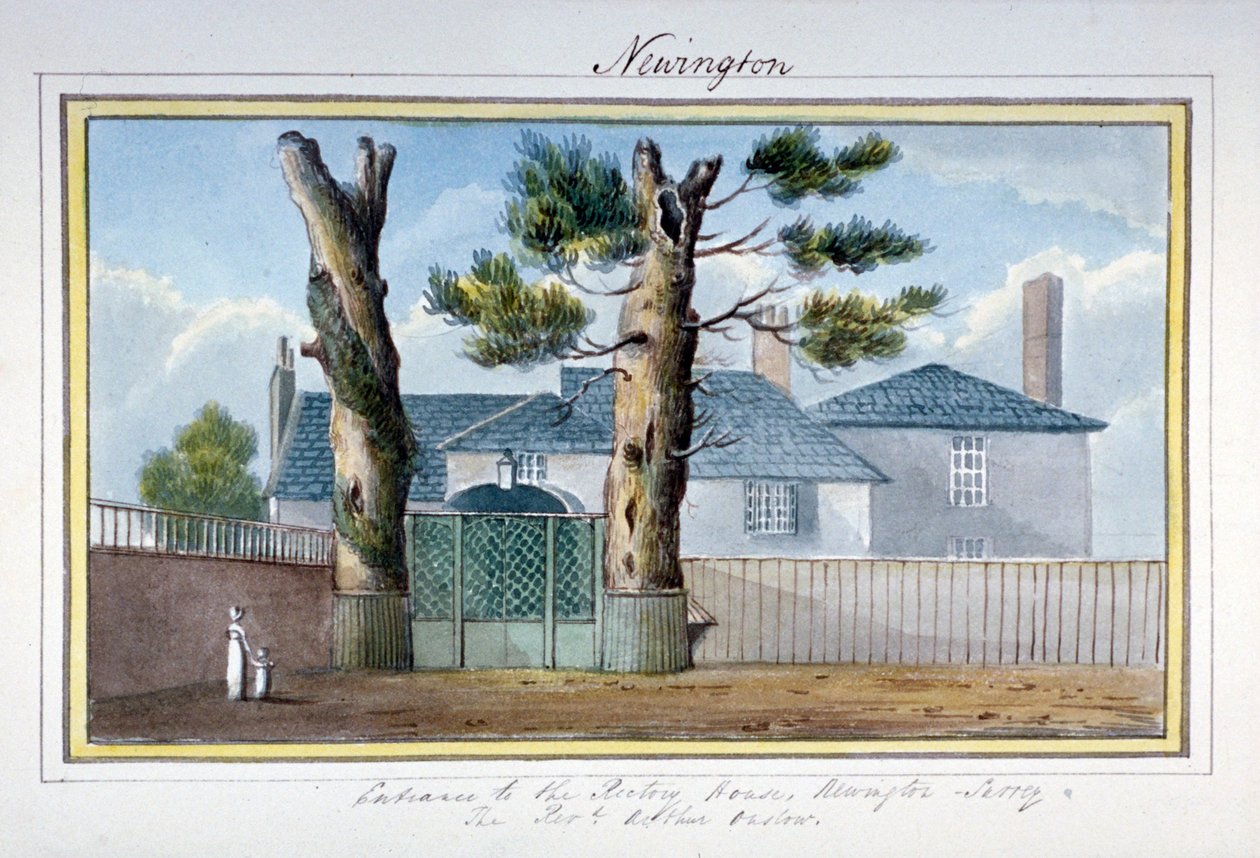 Casa do reitor em Newington Butts, Southwark, Londres, c1825 de G Yates