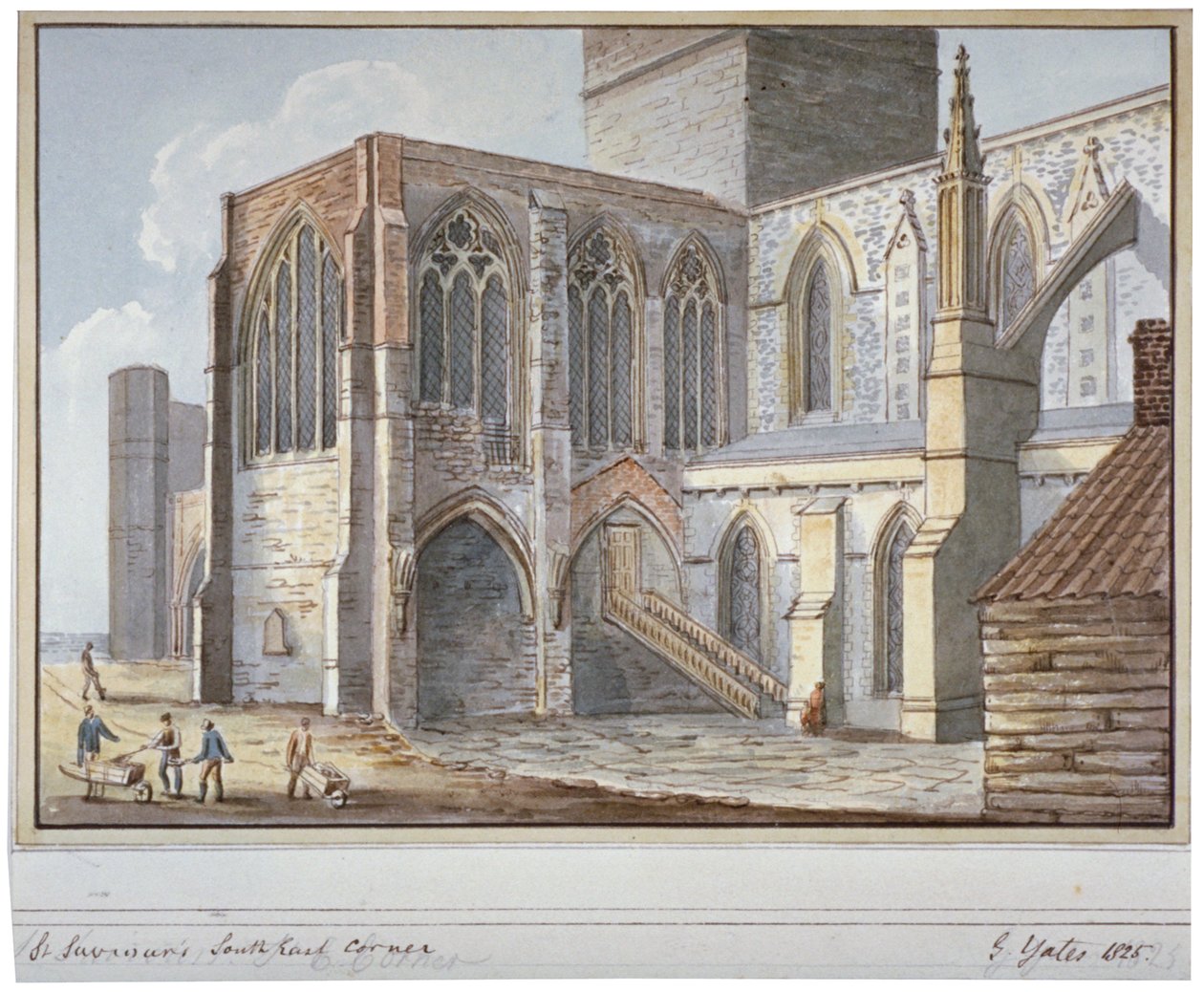 Catedral de Southwark, Londres, 1825 de G Yates