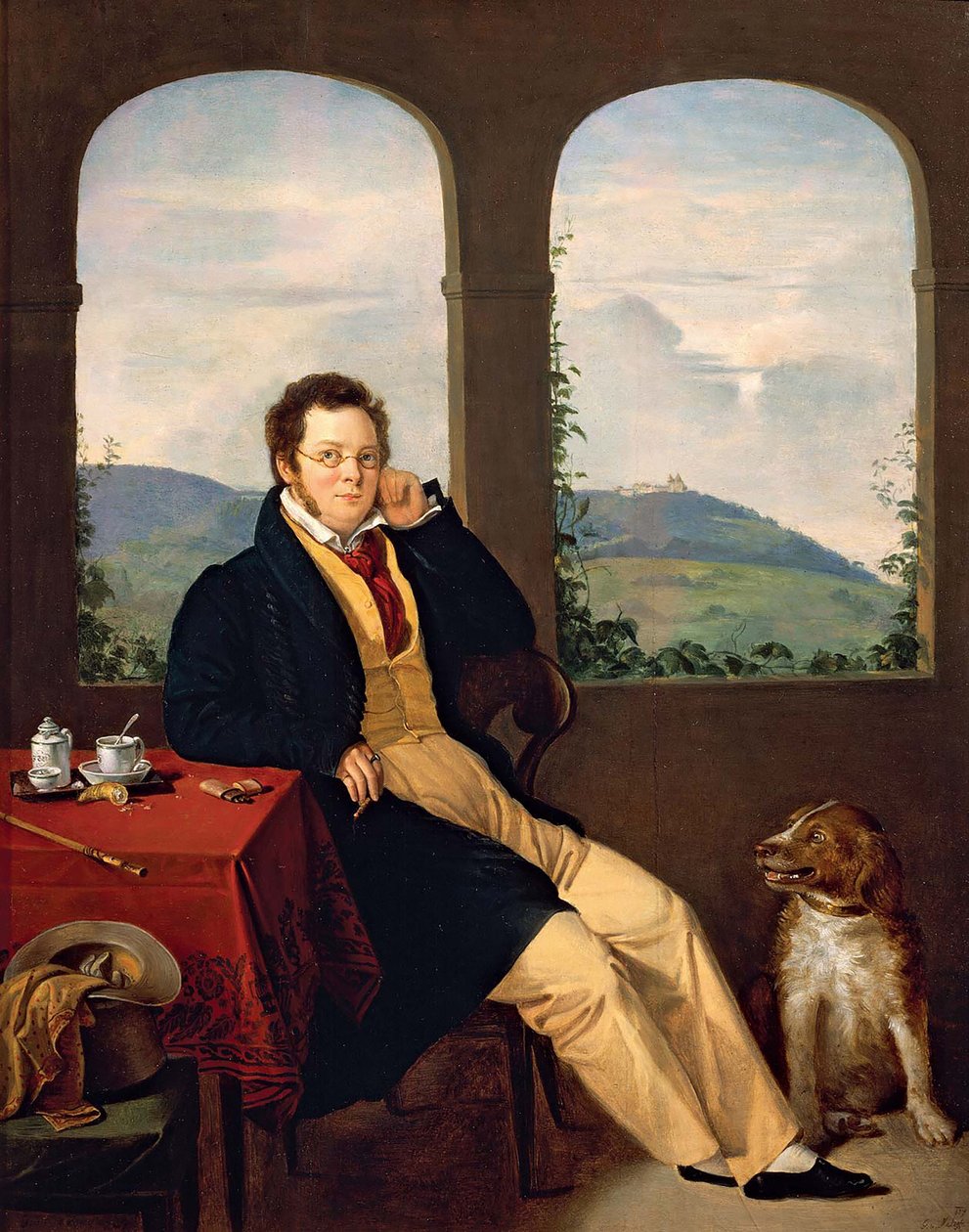 Retrato de Franz Schubert 1797-1828, 1827. de Gabor Melegh