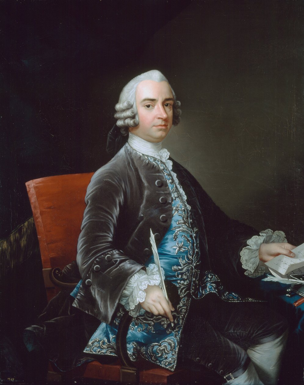 John Larpent (1710-97) Chefe do Departamento do Norte, 1749 de Gabriel Mathias