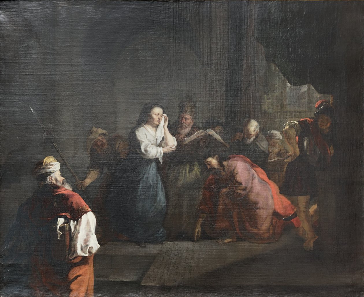 Cristo defendendo a mulher adúltera de Gabriel Metsu