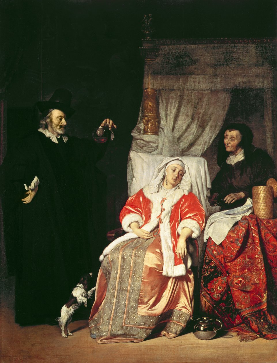 O paciente e o médico, de 1660 de Gabriel Metsu