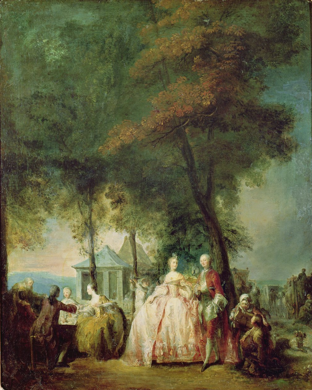 Promenade em Longchamp, c.1760 de Gabriel de Saint Aubin