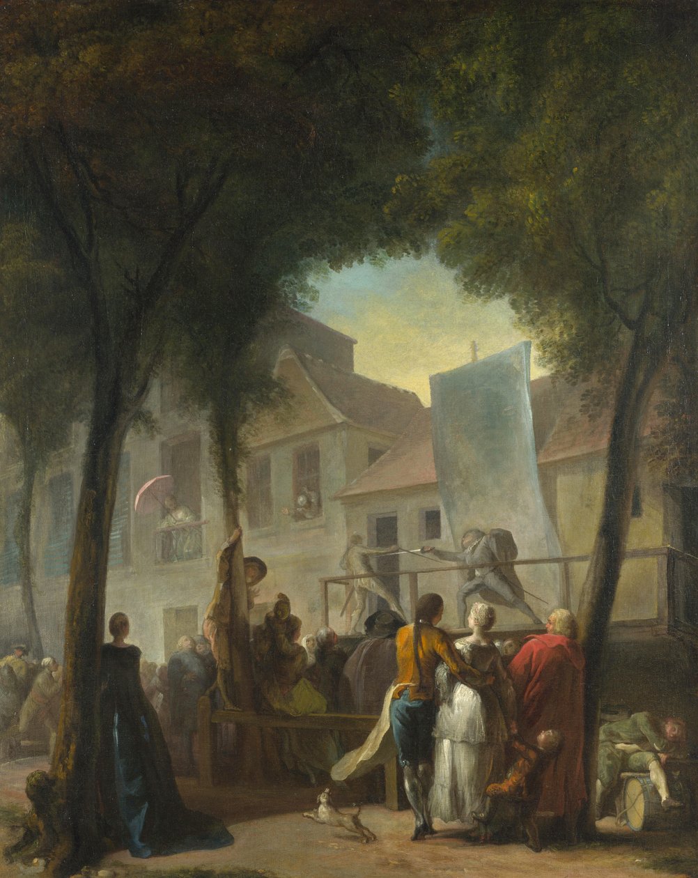 Um Street Show em Paris, 1760 de Gabriel de Saint Aubin
