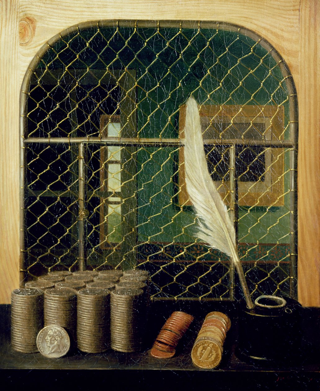 Contador de Caixa com moedas, 1829 de Gabriel Germain Joncherie