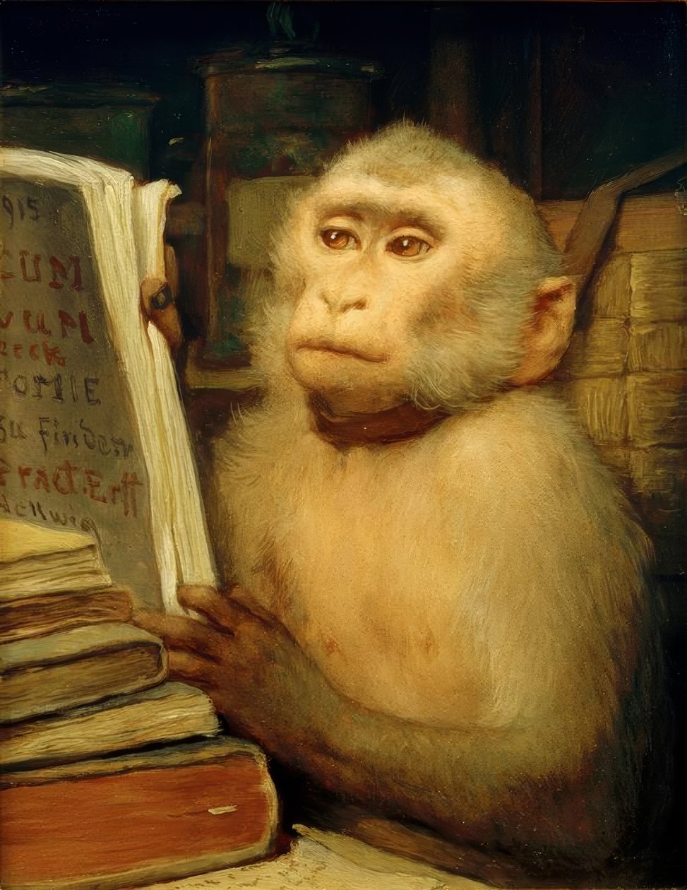 G. v. Max, lendo macaco de Gabriel Cornelius Ritter von Max