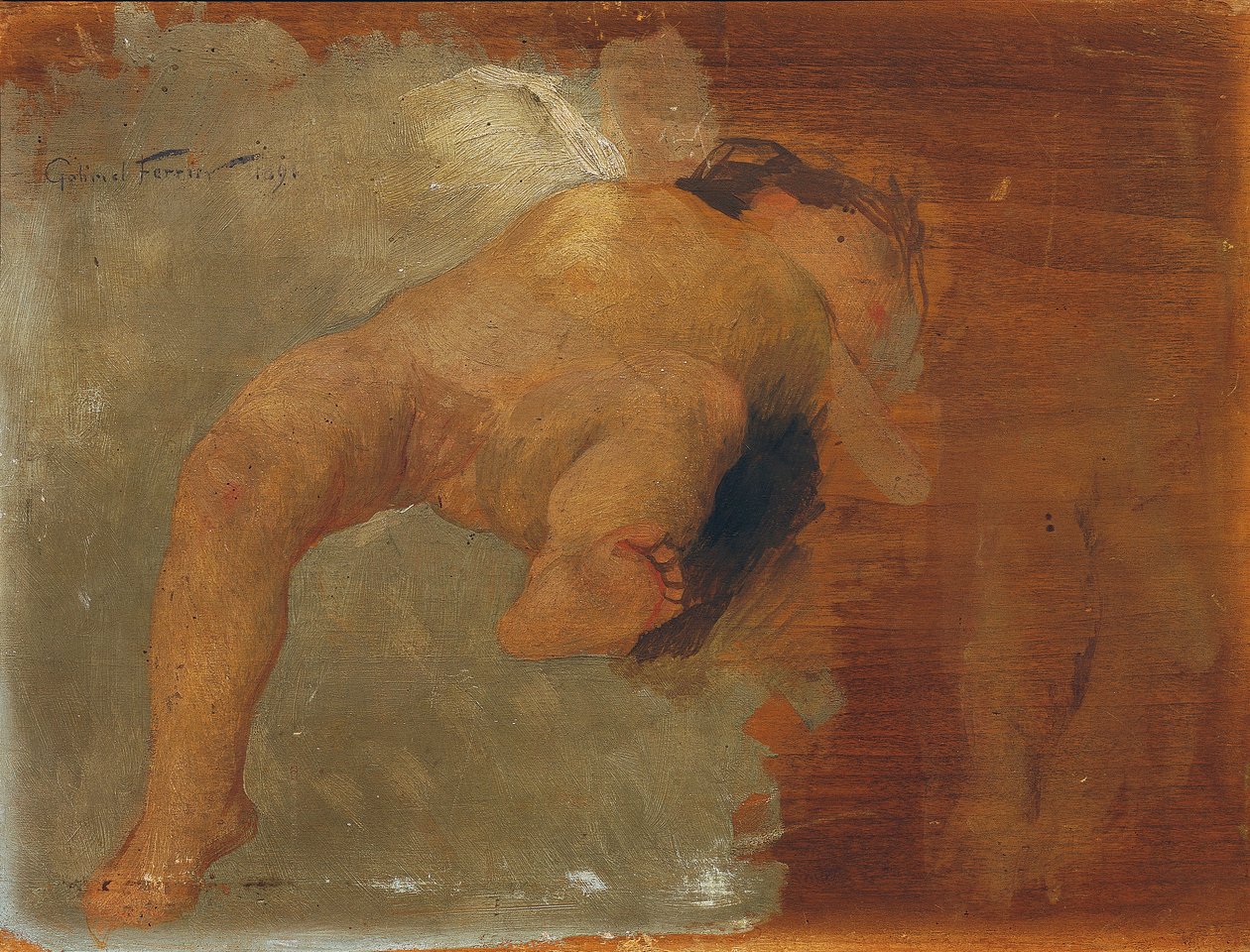 Putto reclinado de Gabriel Ferrier