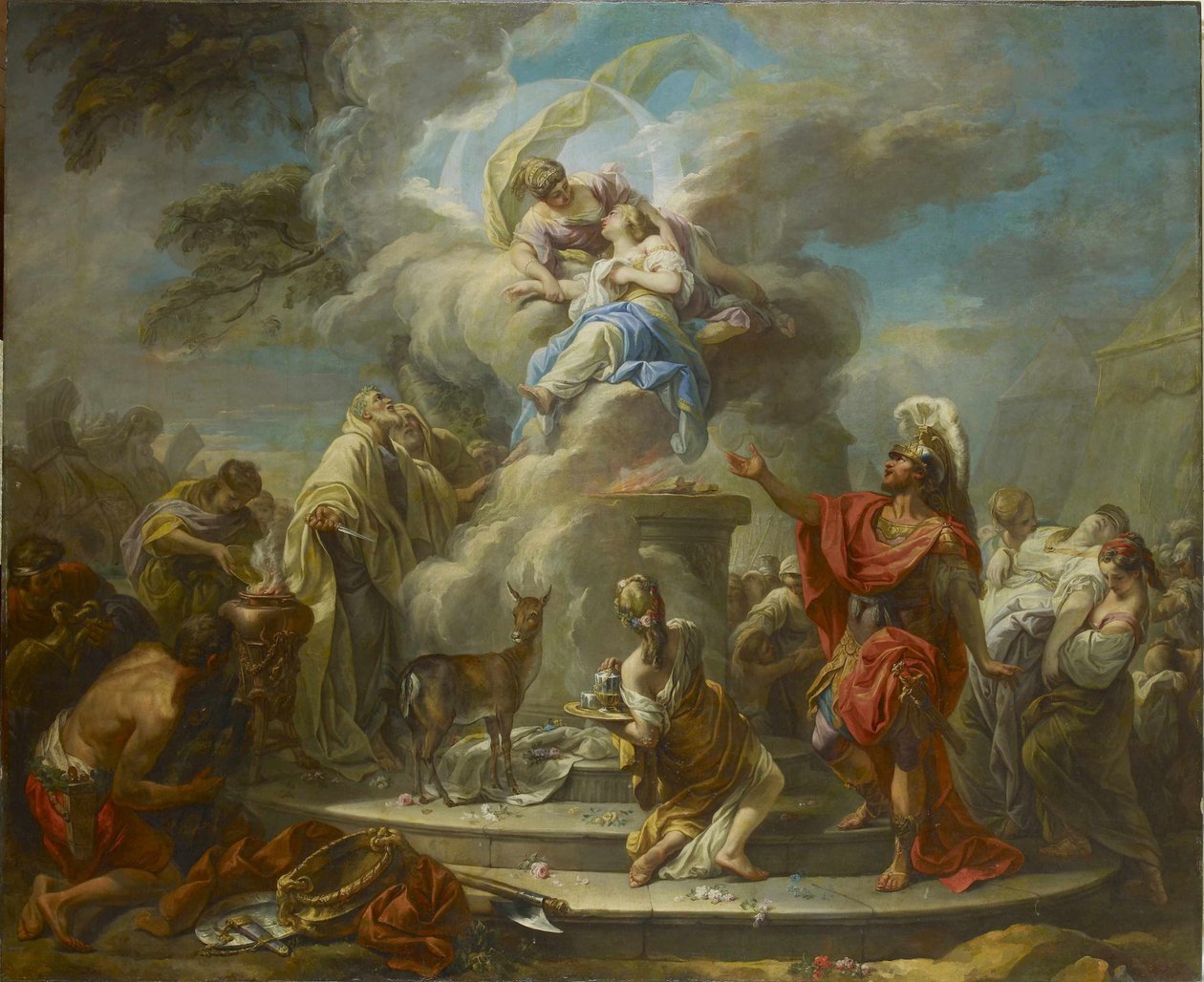 O sacrifício de Ifigênia, 1749-1750. de Gabriel Francois Doyen