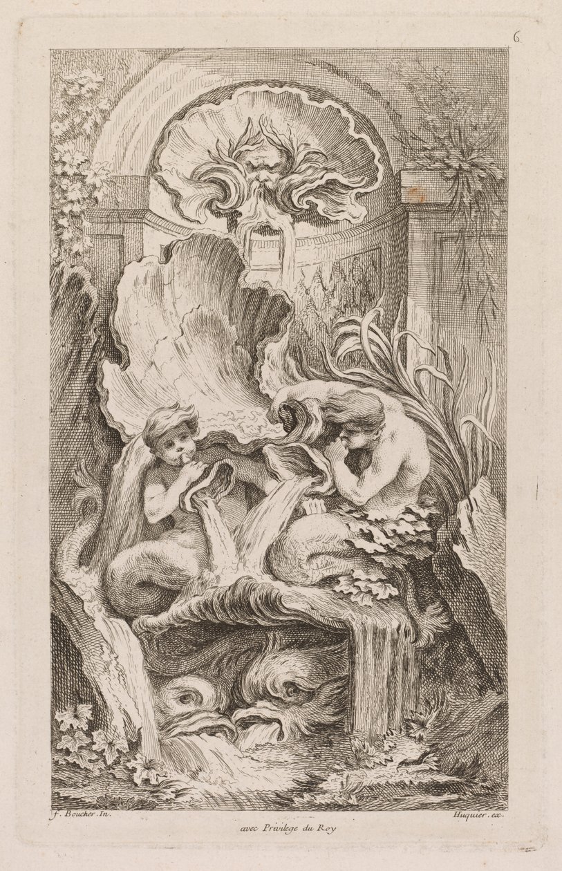 Livro das Fontes: No. 6, c. 1736 de Gabriel Huquier
